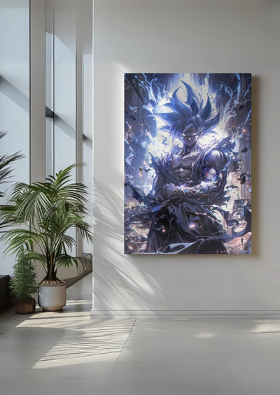 Cuadro de goku metalizado