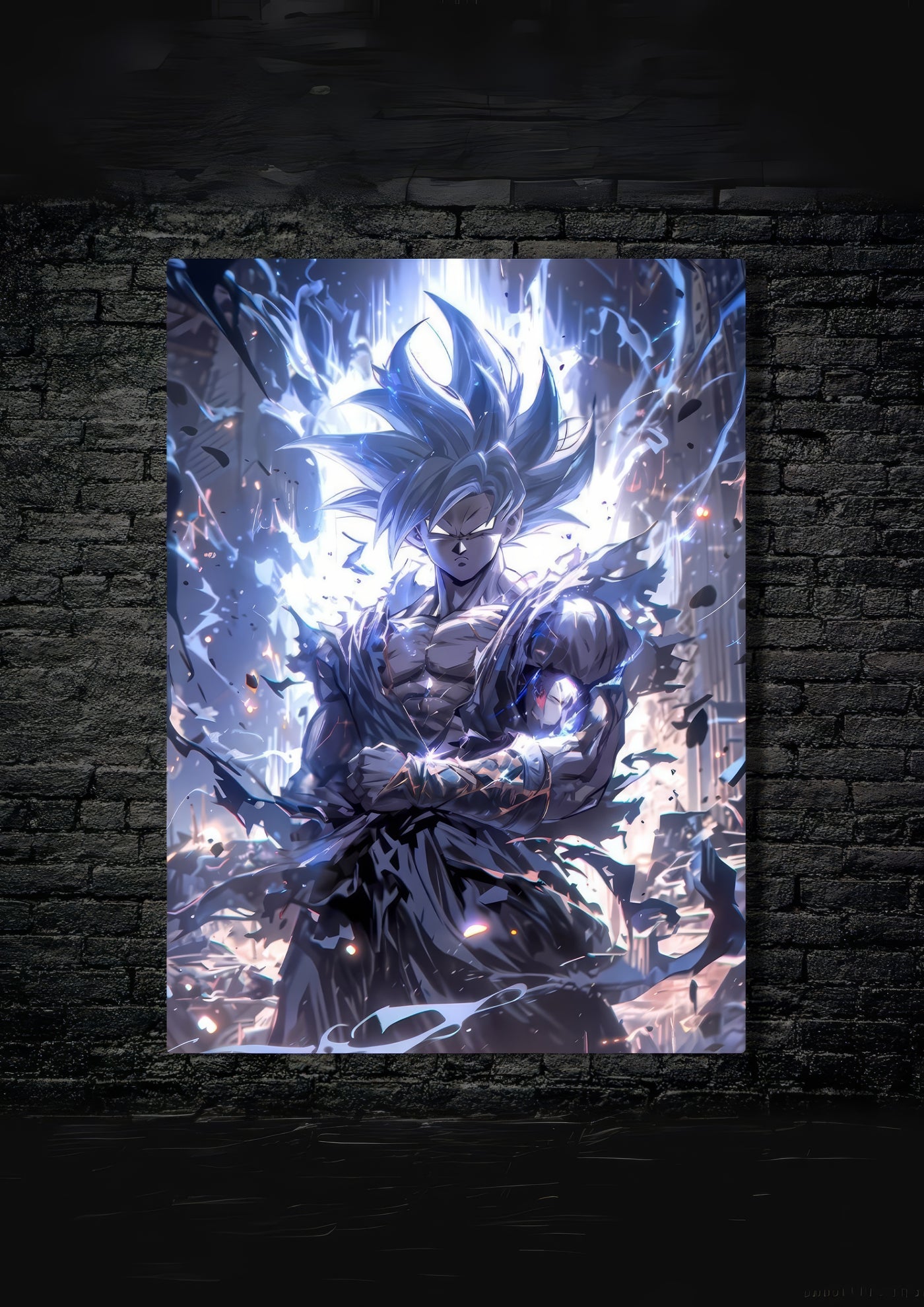 Cuadro de goku metalizado