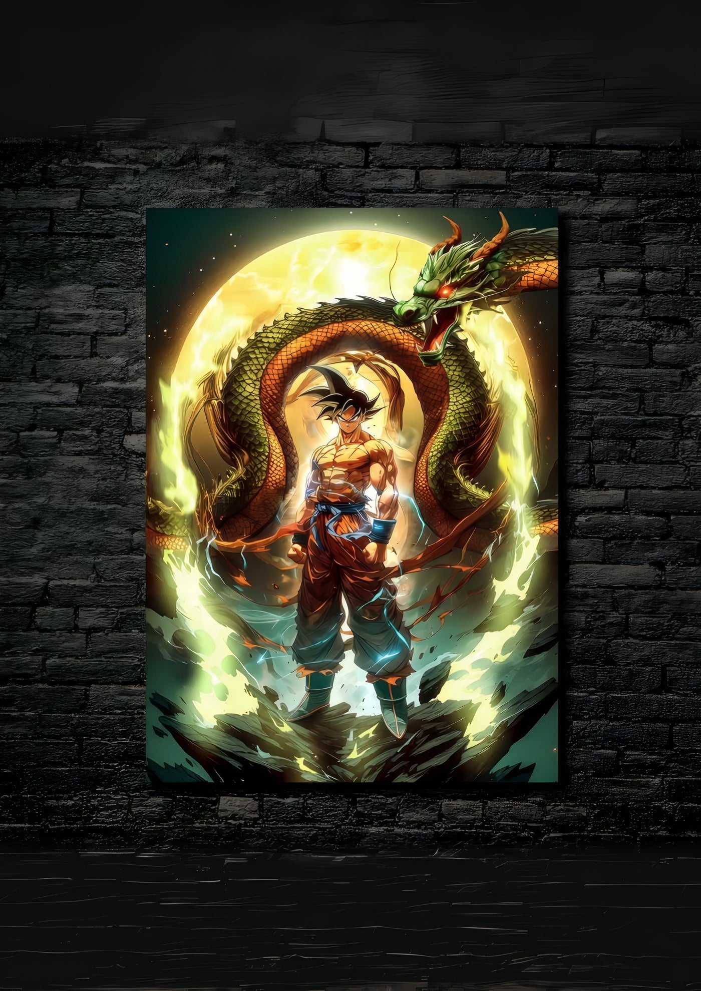 Cuadro de goku y shein long