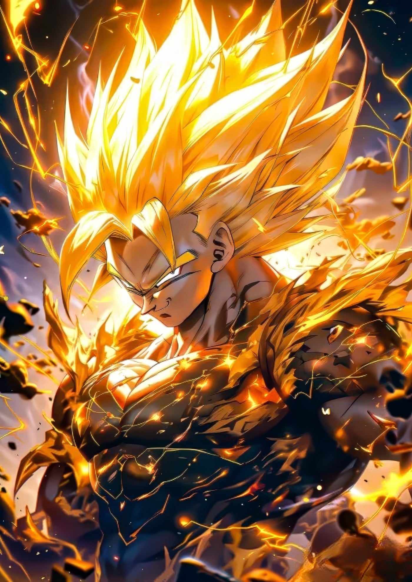Cuadro de goku ss1