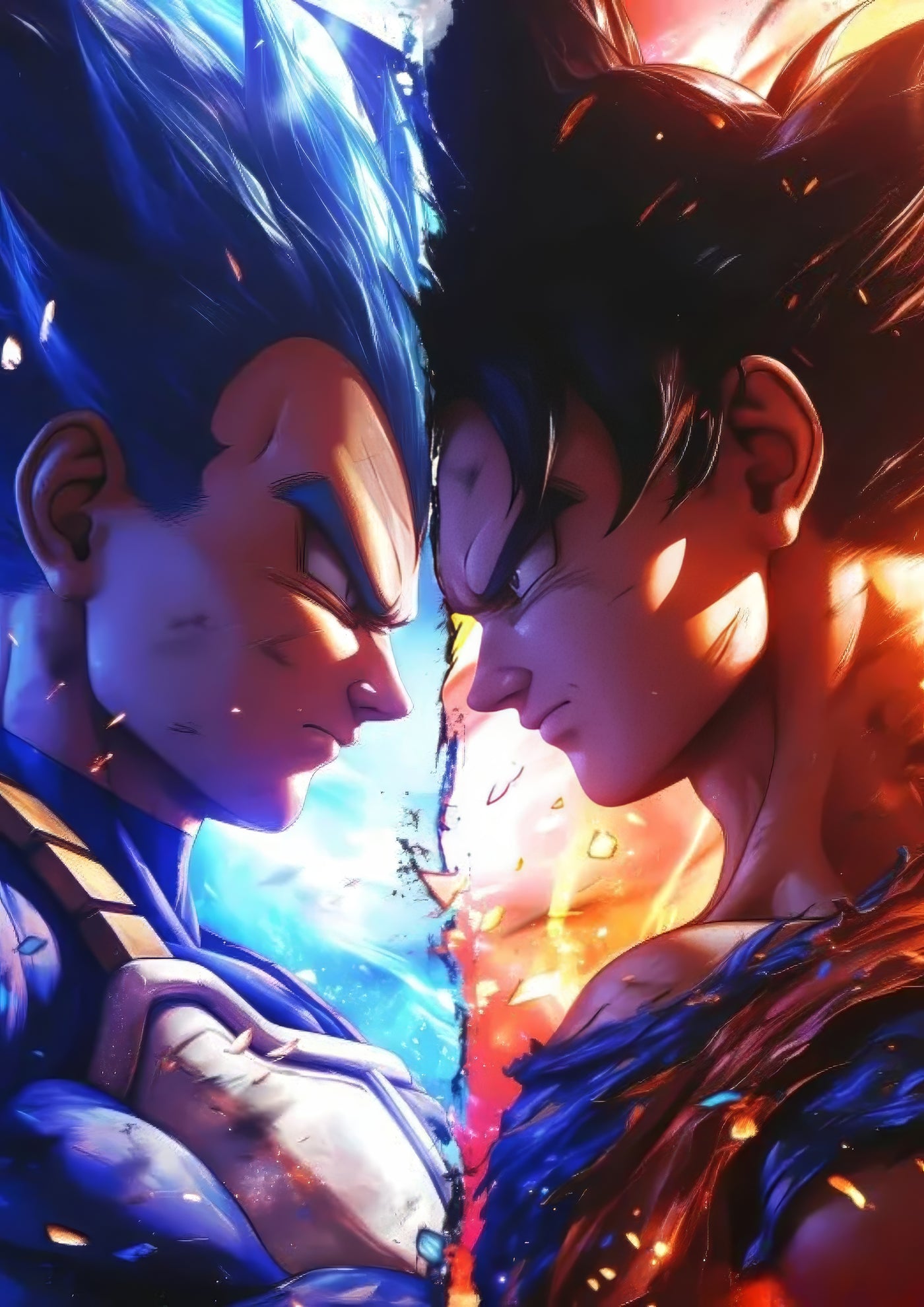 Cuadro de vegueta vs goku