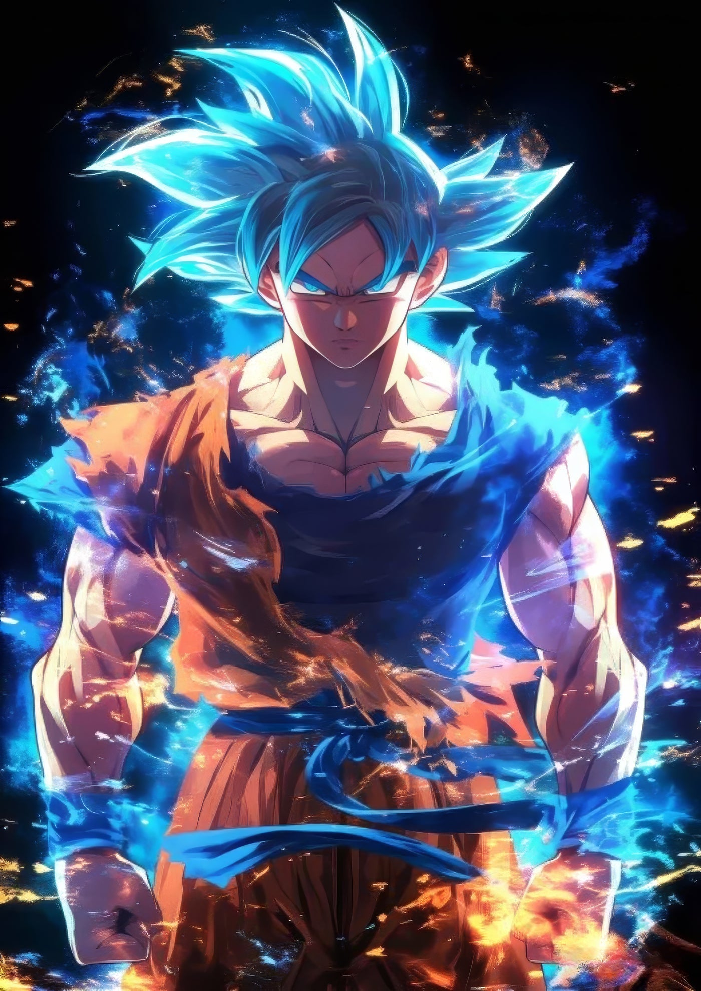 Cuadro de goku blue