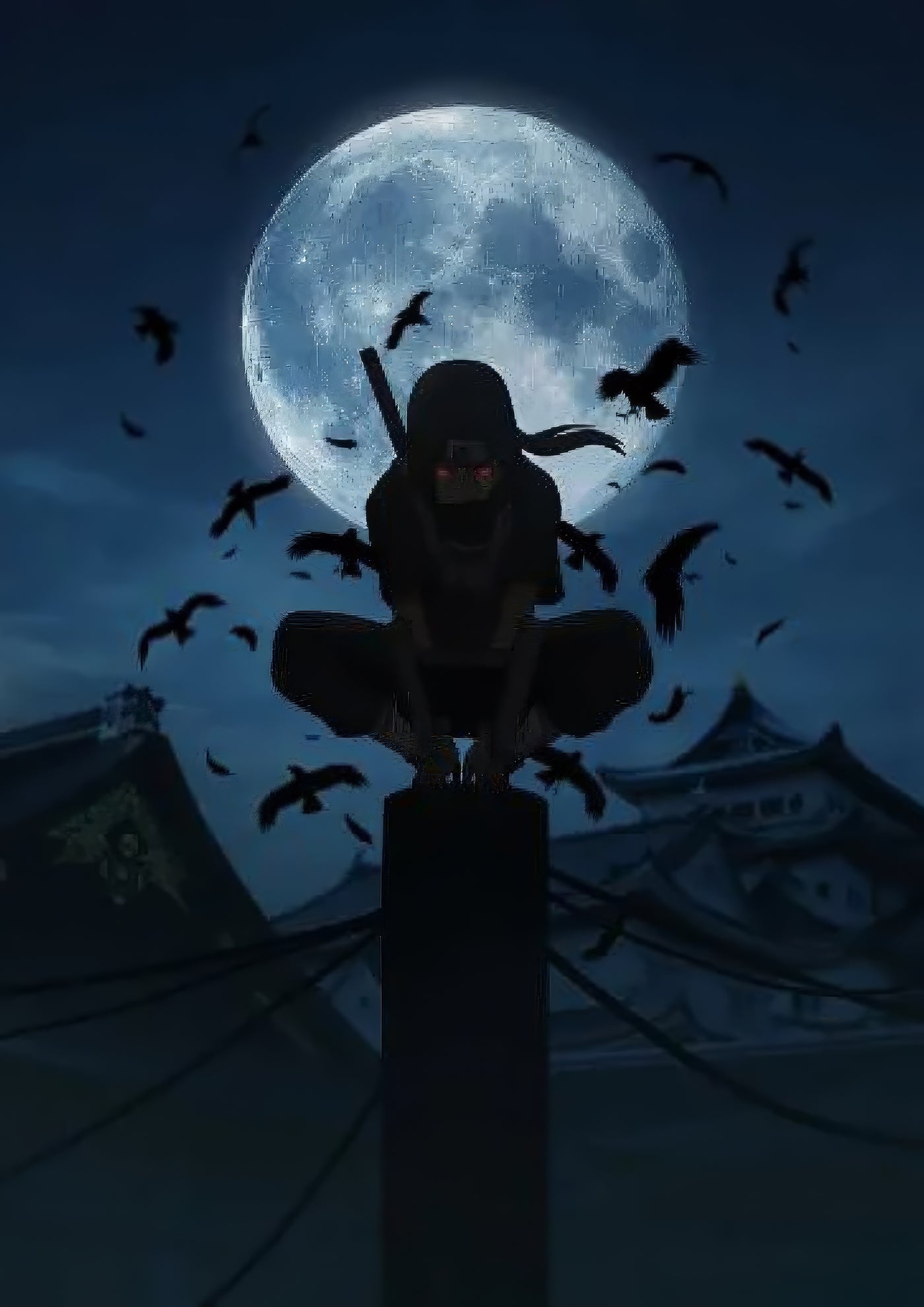 Cuadro de itachi uchiha ecsena de masacre