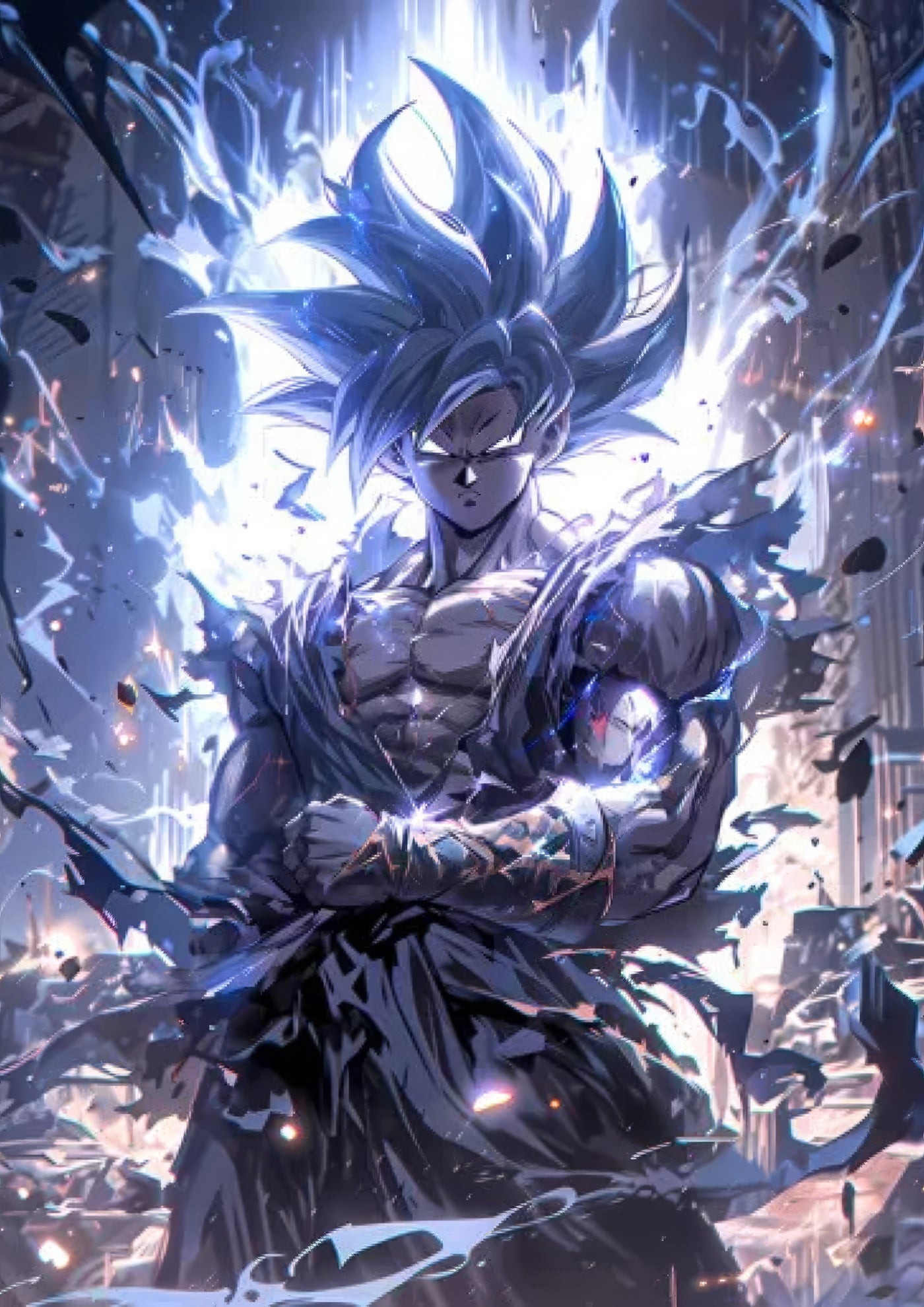 Cuadro de goku metalizado