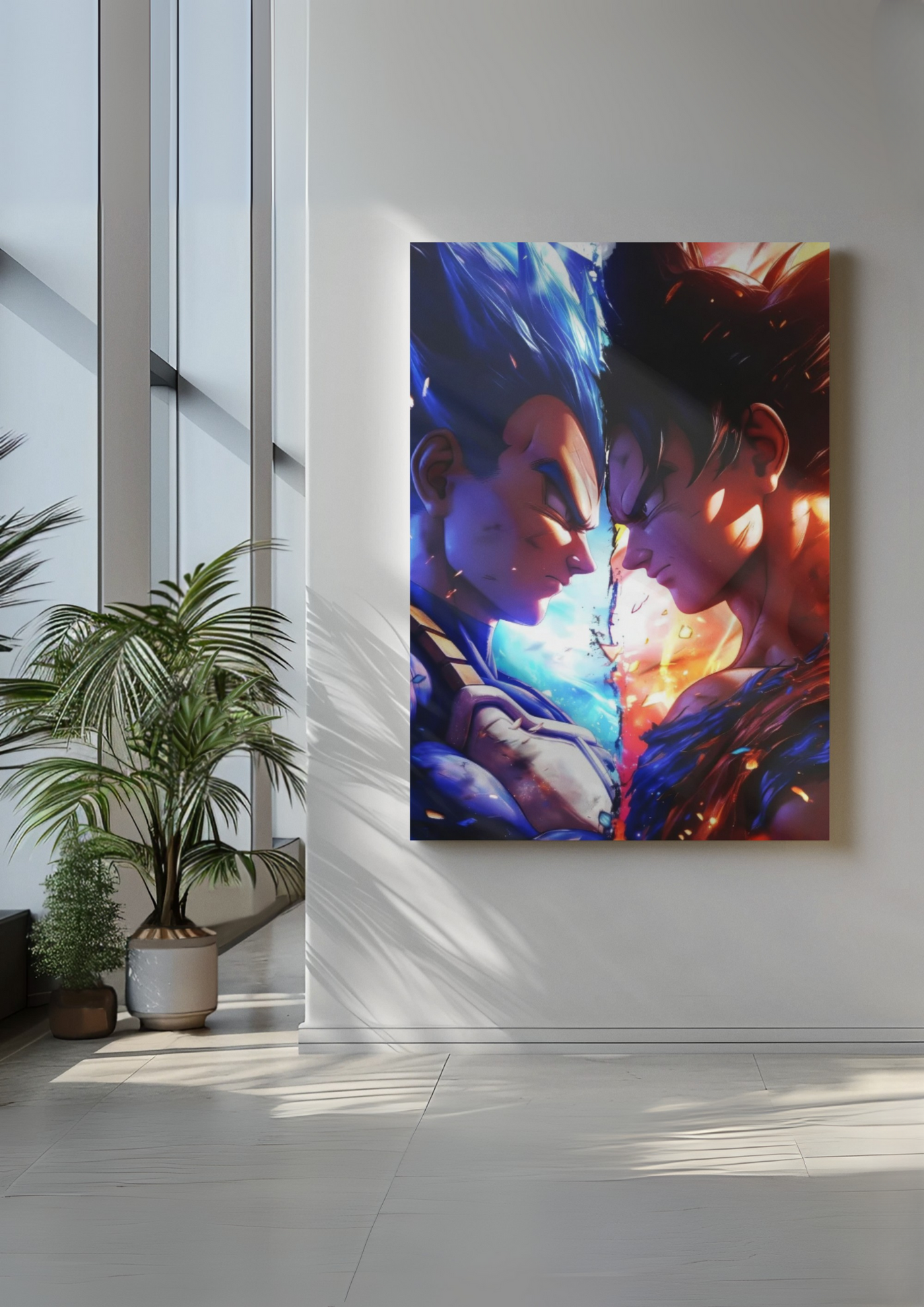 Cuadro de vegueta vs goku
