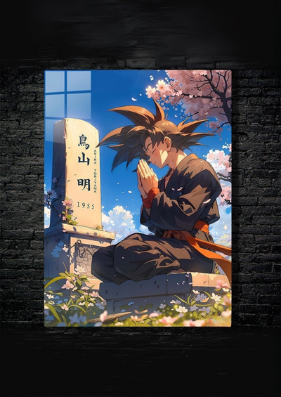 Cuadro de goku meditando