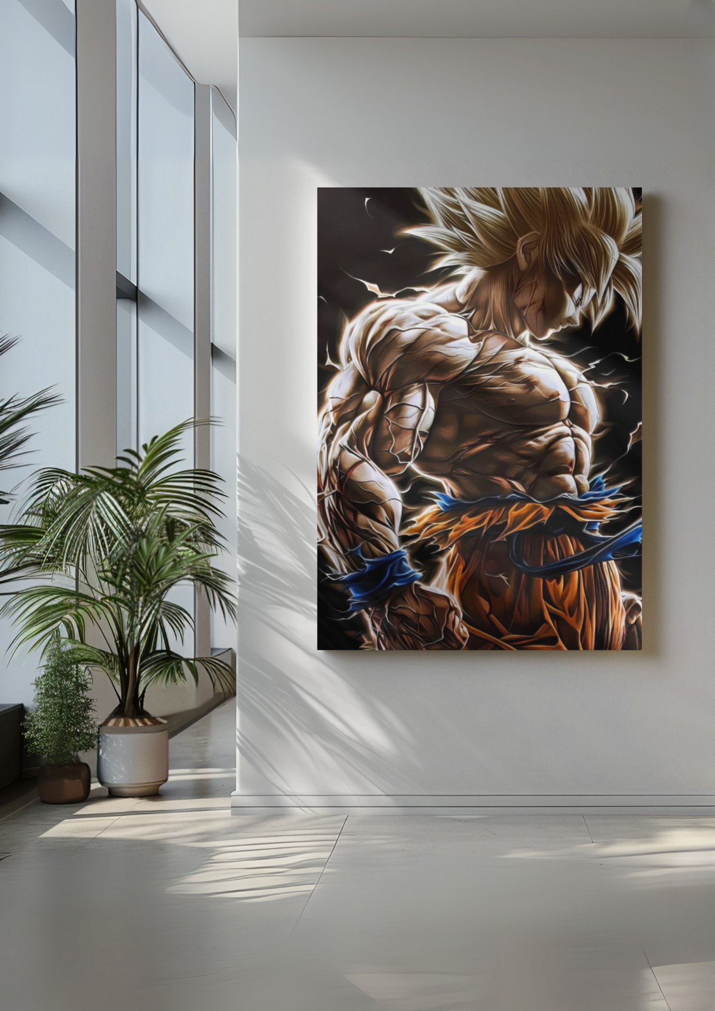 Cuadro de goku musculoso