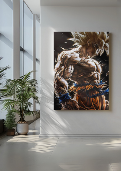 Cuadro de goku musculoso