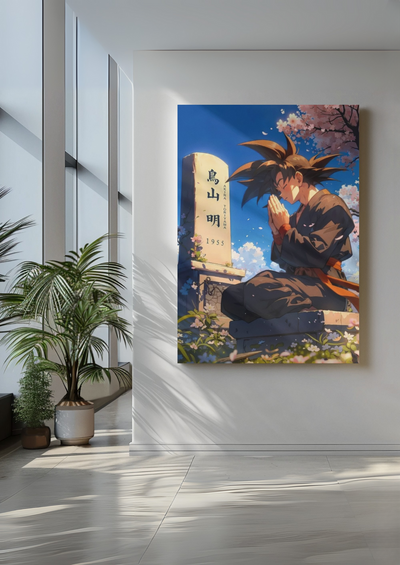 Cuadro de goku meditando