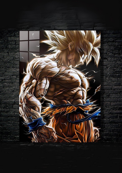 Cuadro de goku musculoso