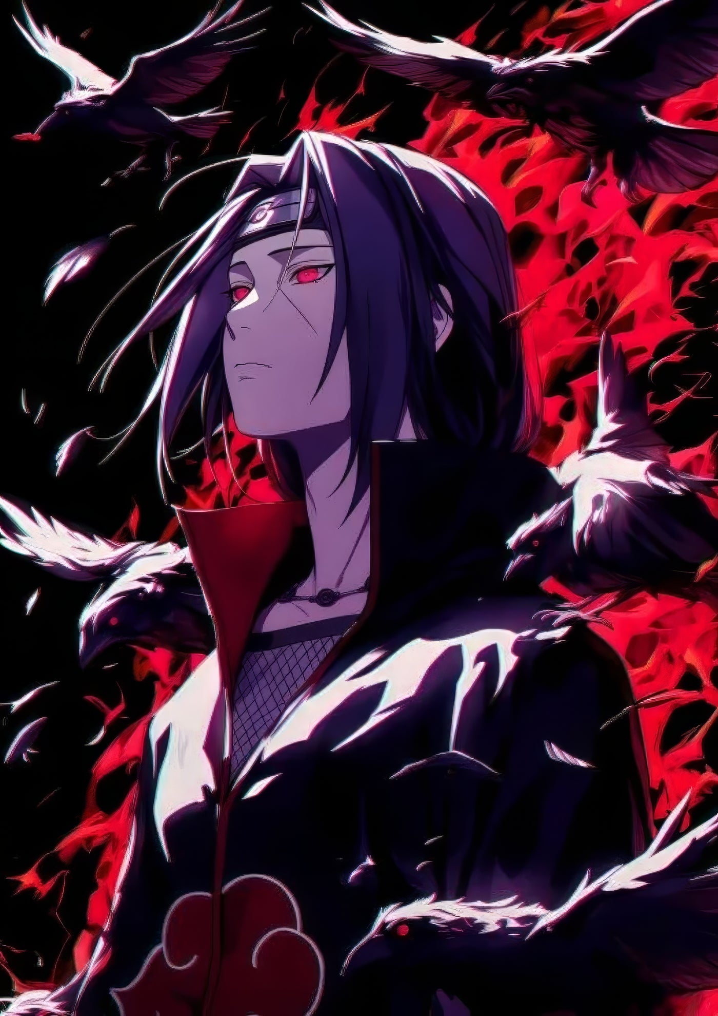 Cuadro de itachi utilizando getjutsu