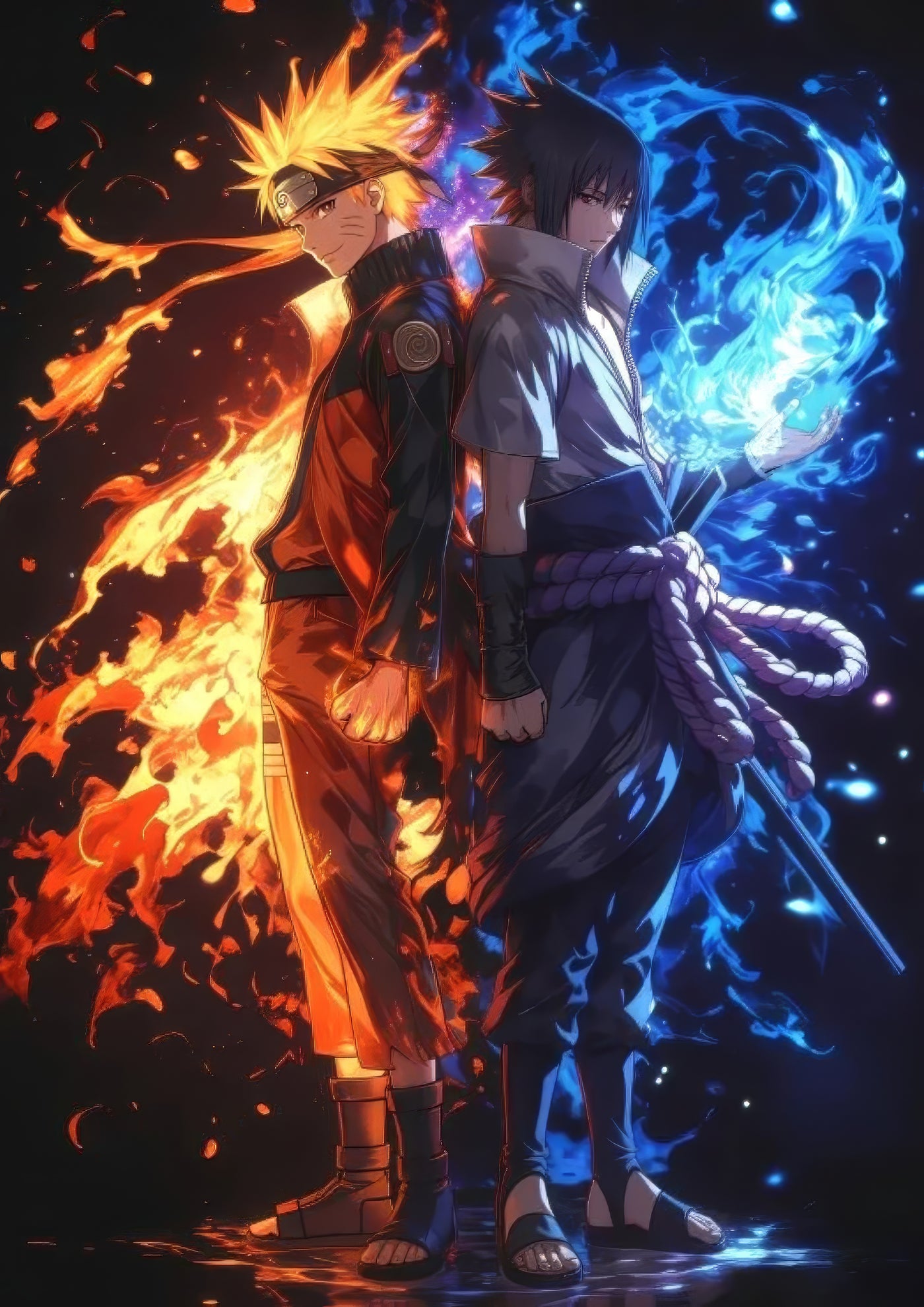 Cuadro de Naruto y sasuke