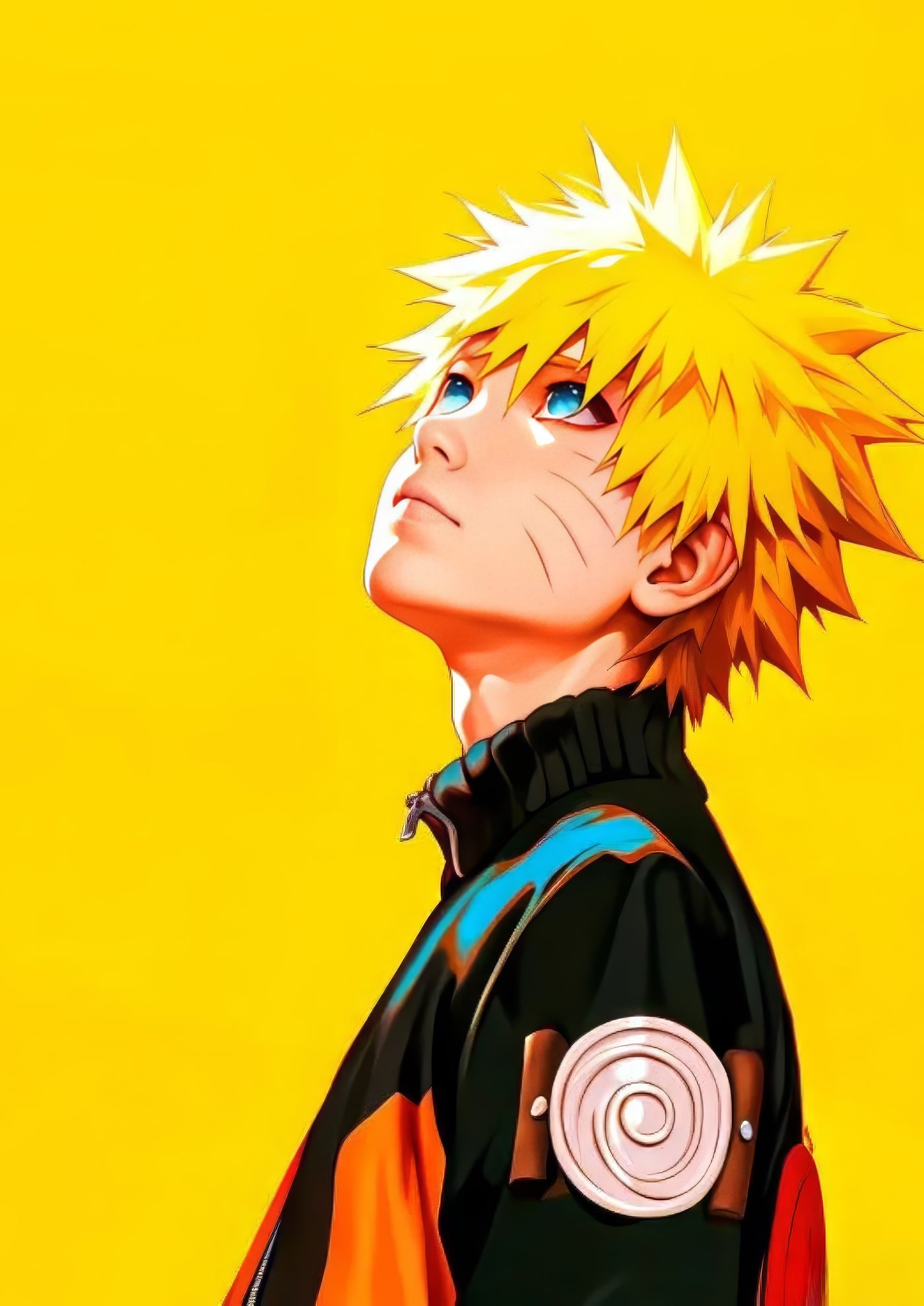 Cuadro de naruto fondo amarillo