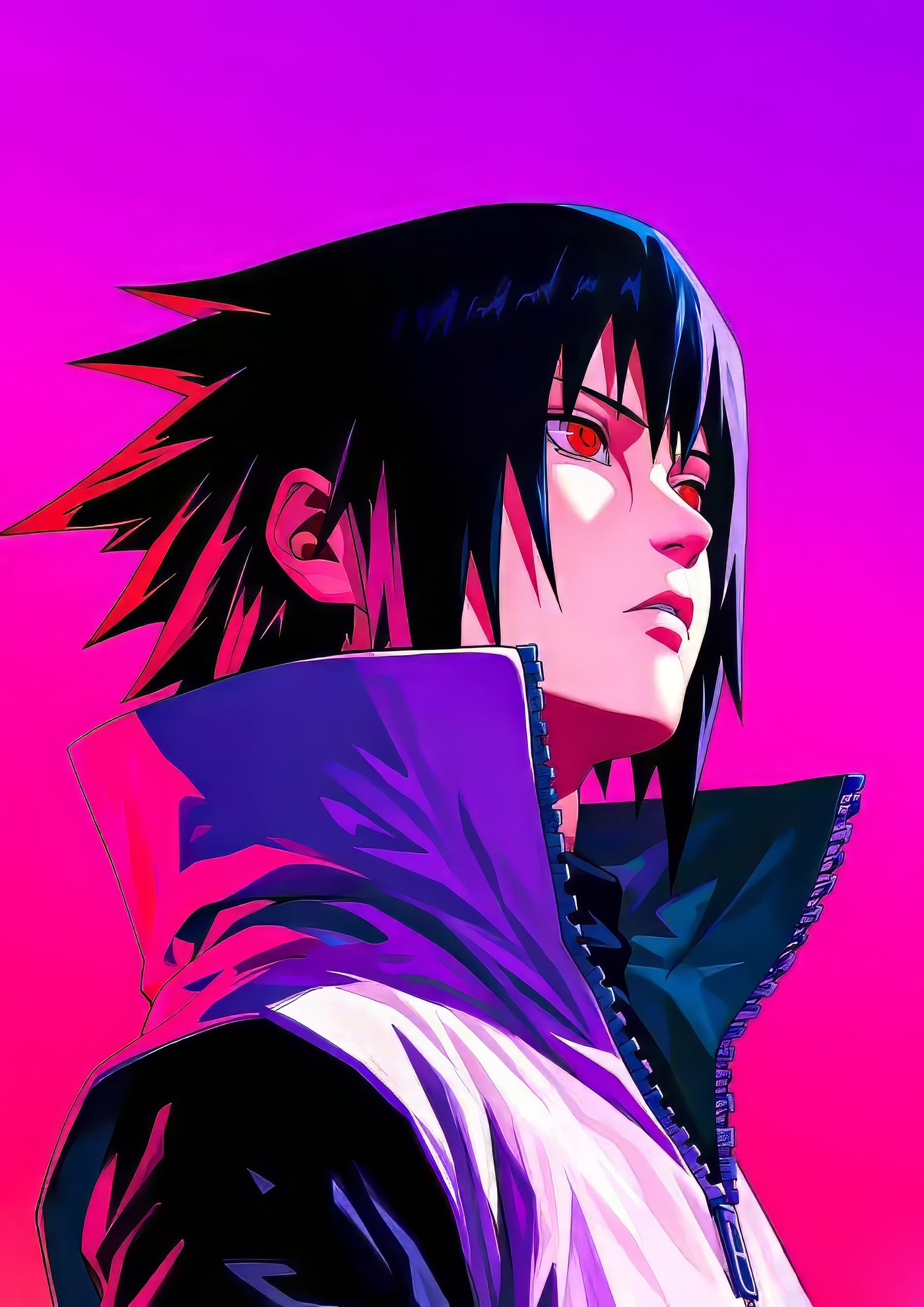 Cuadro de sasuke fondo morado