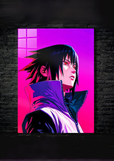 Cuadro de sasuke fondo morado