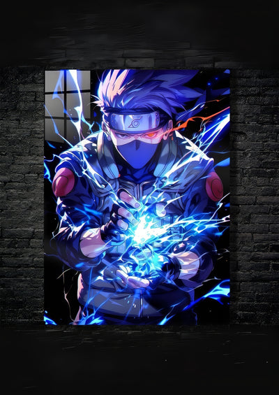 Cuadro de kakashi con chidori
