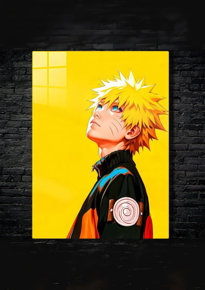 Cuadro de naruto fondo amarillo