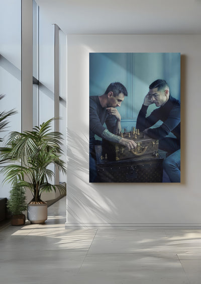 Cuadro de Messi y Ronaldo