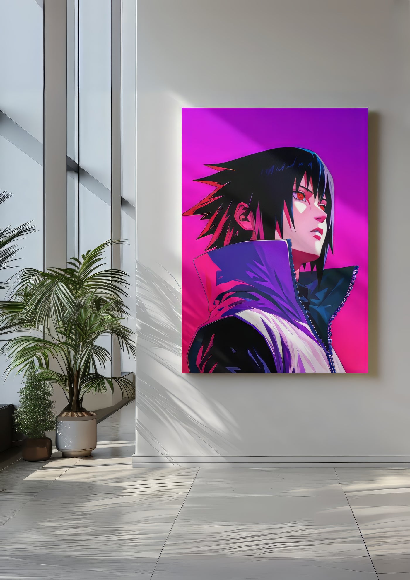 Cuadro de sasuke fondo morado